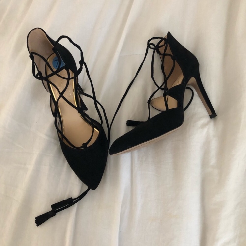 Jessica Simpson Versie Tie Up Heels NWT